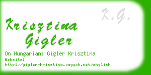 krisztina gigler business card